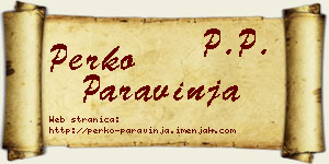 Perko Paravinja vizit kartica